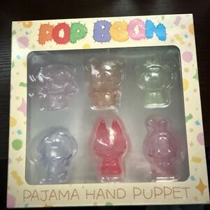 Authentic Popmart Pop Bean Pajama Finger Puppet Set of six.